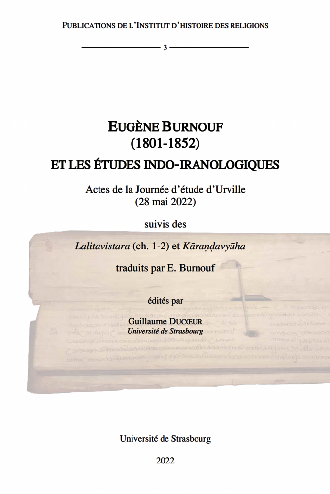 Eugène Burnouf (1801-1852) et les études indo-iranologiques